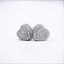 Baguette Bliss Heart Studs